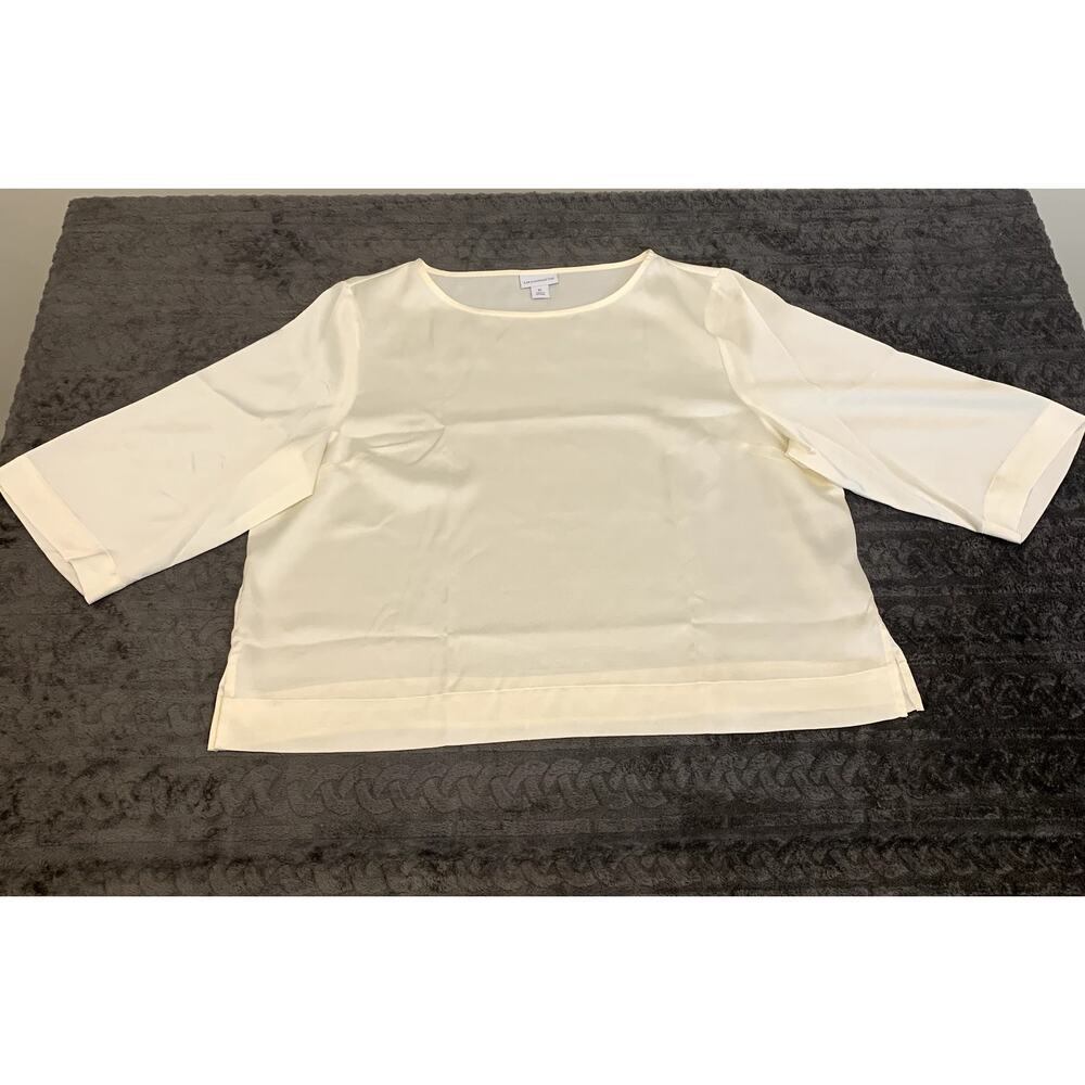 Liz Claiborne Ivory Shorter Boxy Style Women's Top Size XL NWOT